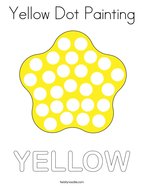 Yellow Dot Painting Coloring Page