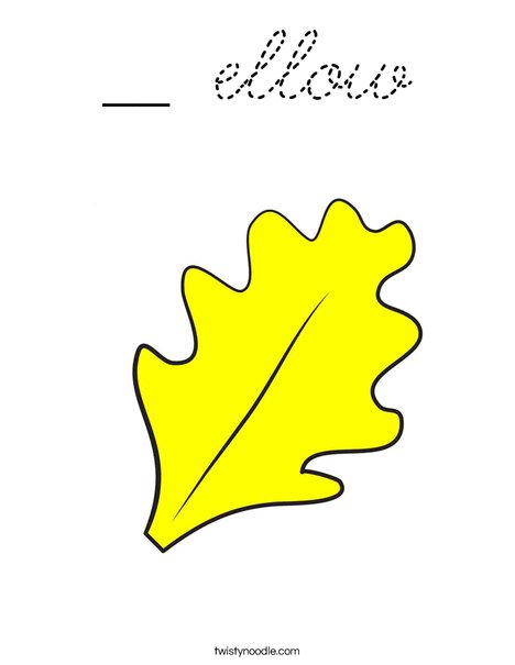 Yellow Fall Leaf Coloring Page