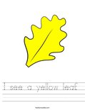 I see a yellow leaf.  Worksheet