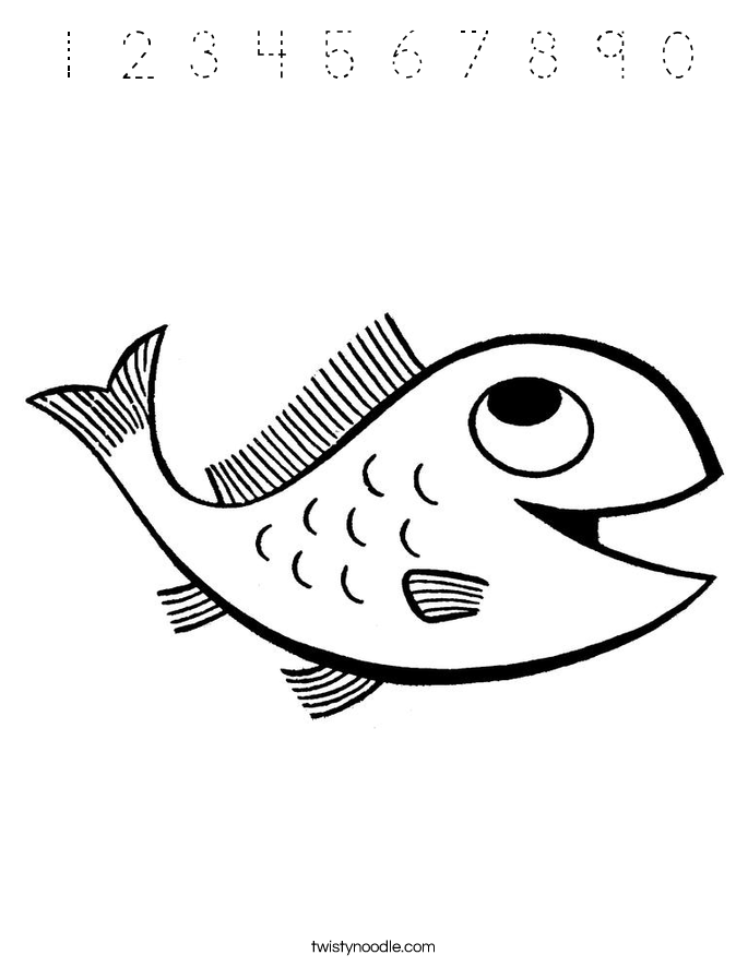 1 2 3 4 5 6 7 8 9 0 Coloring Page