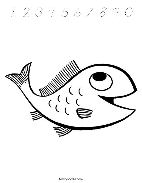 Yellow Fish Coloring Page