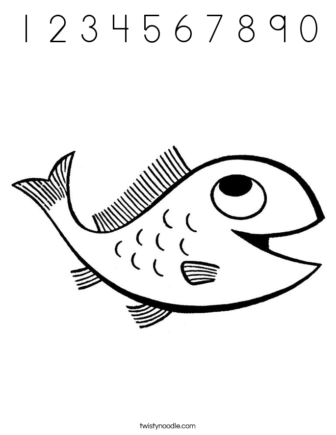 1 2 3 4 5 6 7 8 9 0 Coloring Page