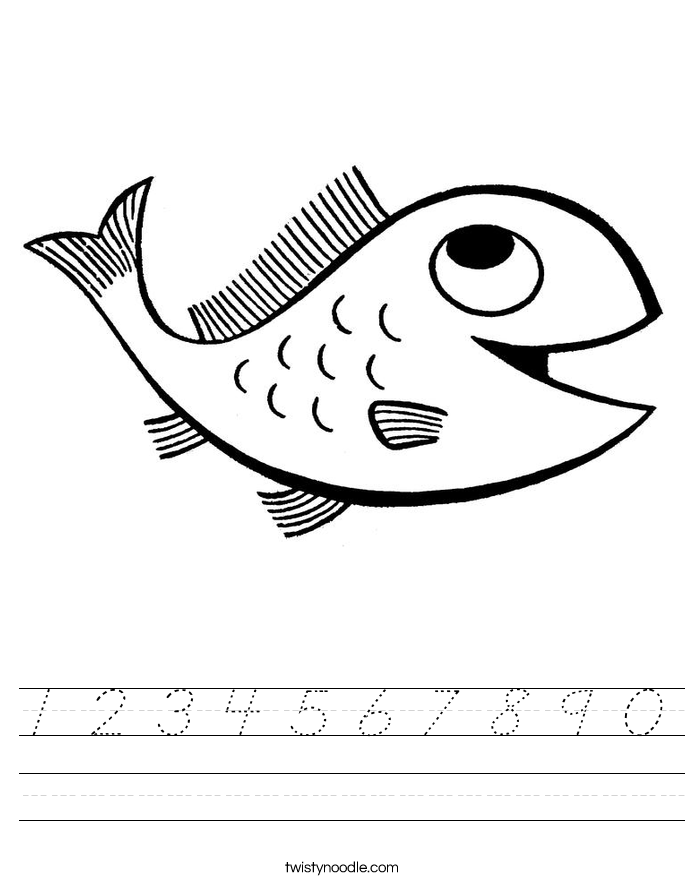 1 2 3 4 5 6 7 8 9 0 Worksheet