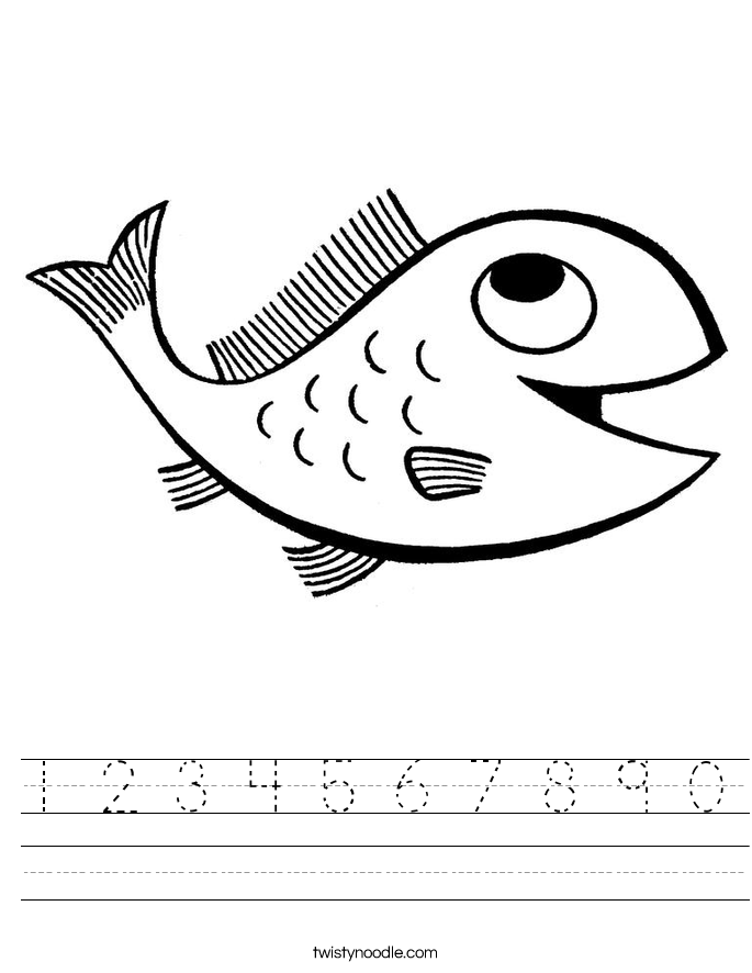 1 2 3 4 5 6 7 8 9 0 Worksheet