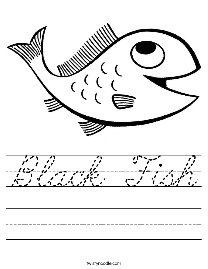 Black Fish Worksheet