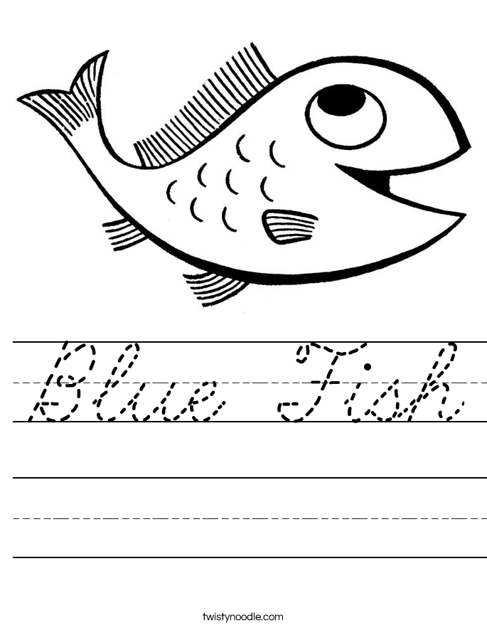 Blue Fish Worksheet