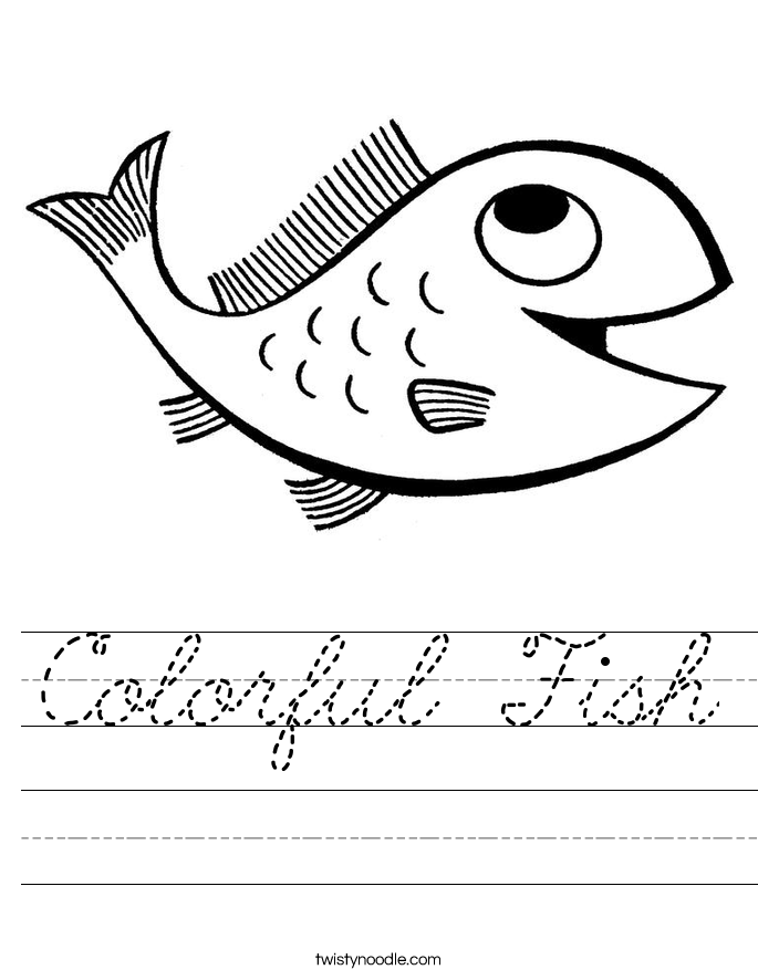 Colorful Fish Worksheet