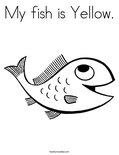 My fish is Yellow.Coloring Page