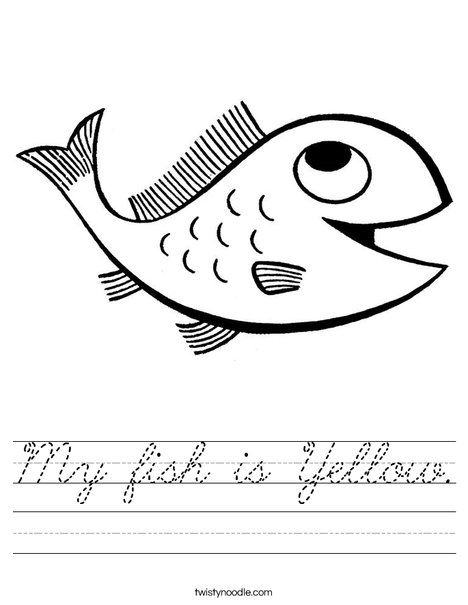 Yellow Fish Worksheet