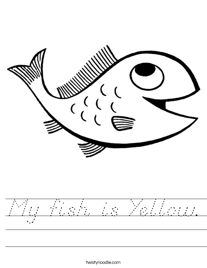 My fish is Yellow. Worksheet