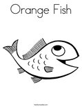Orange FishColoring Page
