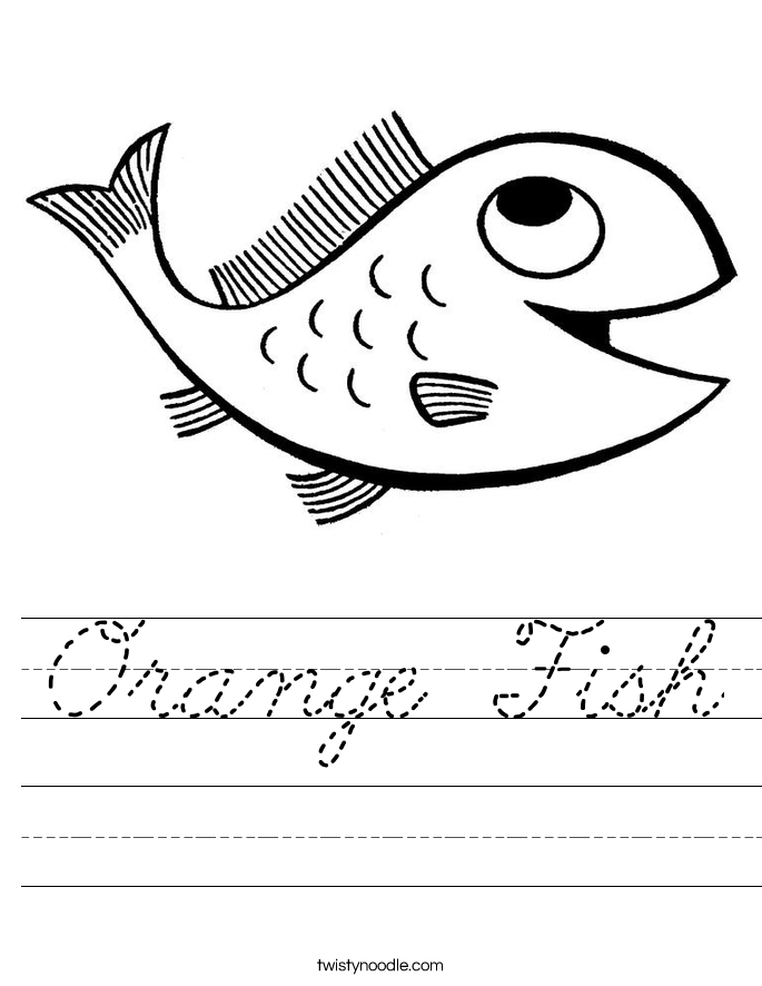 Orange Fish Worksheet
