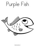 Purple FishColoring Page