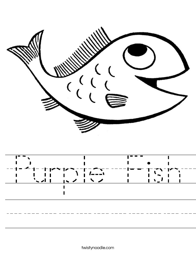Purple Fish Worksheet
