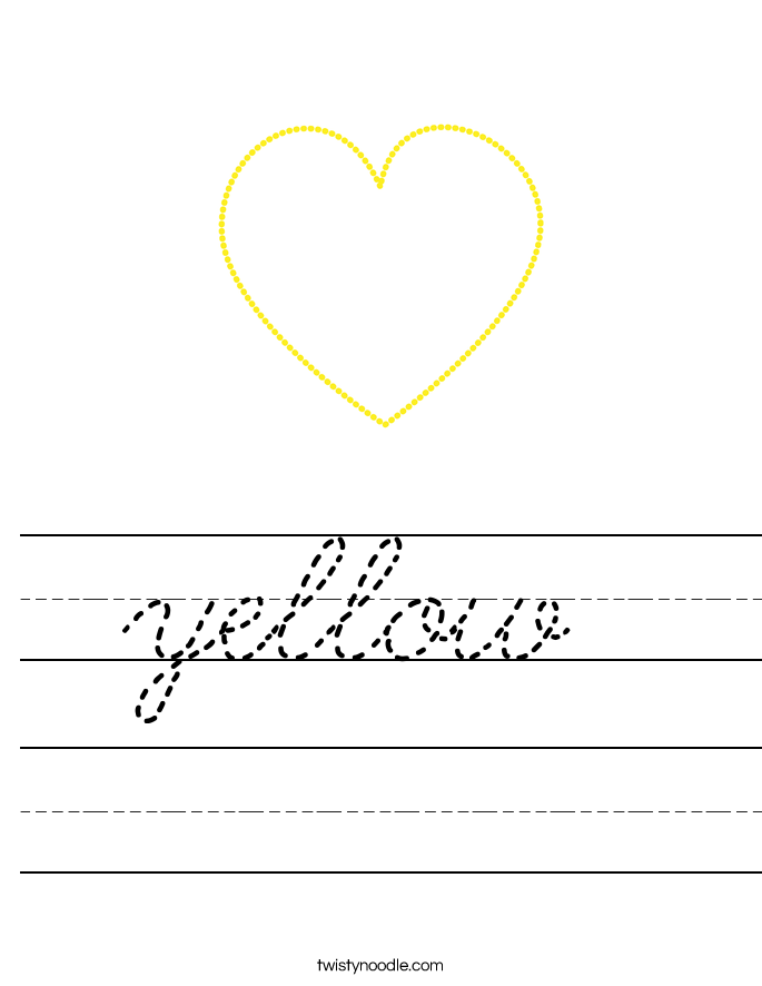 yellow  Worksheet