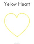 Yellow Heart Coloring Page