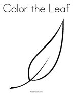 Color the Leaf Coloring Page