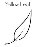 Yellow Leaf Coloring Page