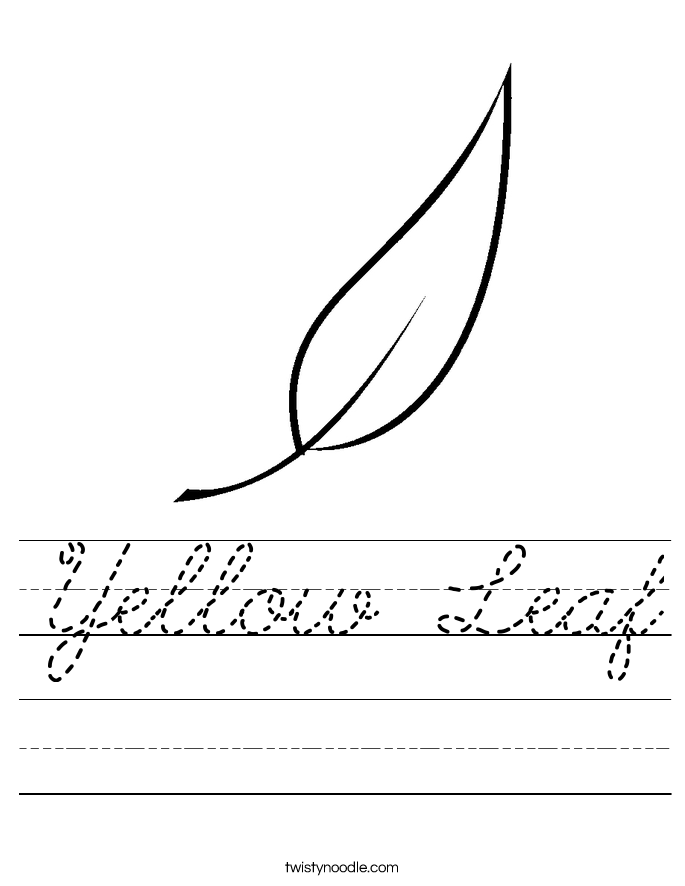 Yellow Leaf Worksheet