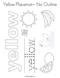 Yellow Placemat- No Outline Coloring Page
