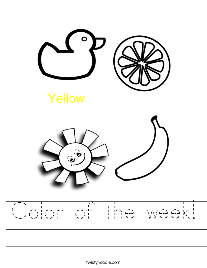 Color of the week! Worksheet