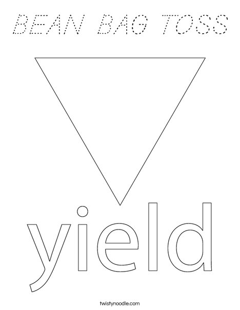 Yield Traffic Sign Coloring Page