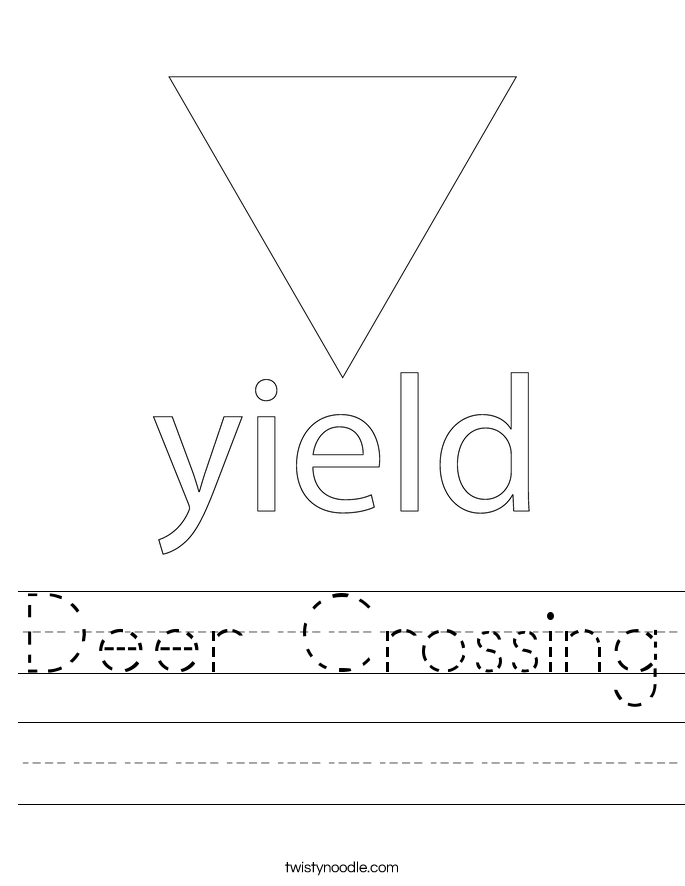 Deer Crossing Worksheet