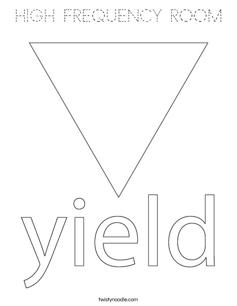 Yield Traffic Sign Coloring Page