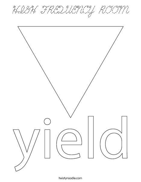 Yield Traffic Sign Coloring Page
