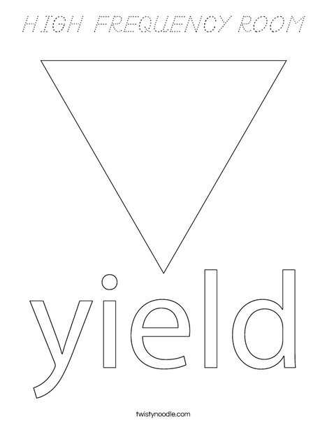 Yield Traffic Sign Coloring Page