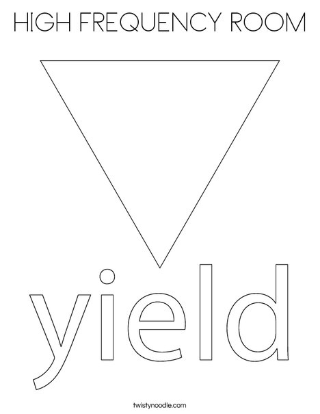 Yield Traffic Sign Coloring Page