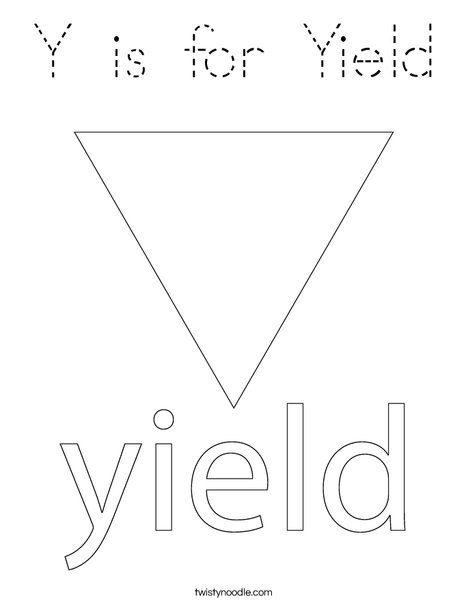 Yield Traffic Sign Coloring Page