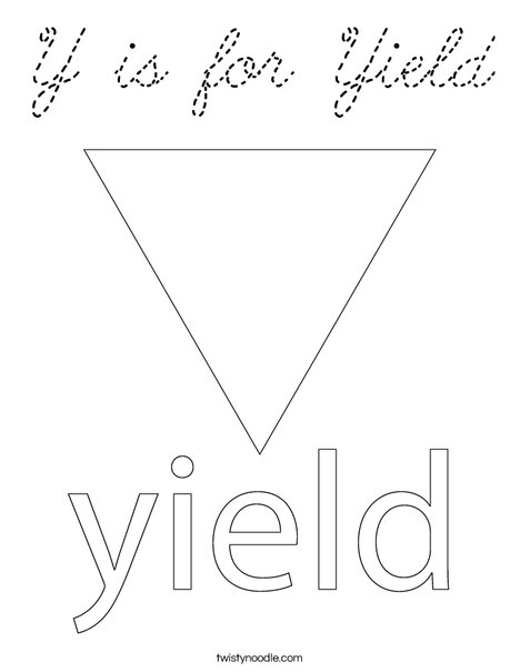 Yield Traffic Sign Coloring Page