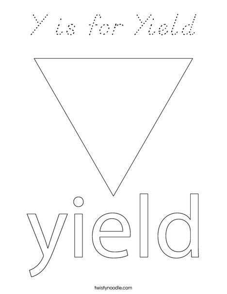 Yield Traffic Sign Coloring Page