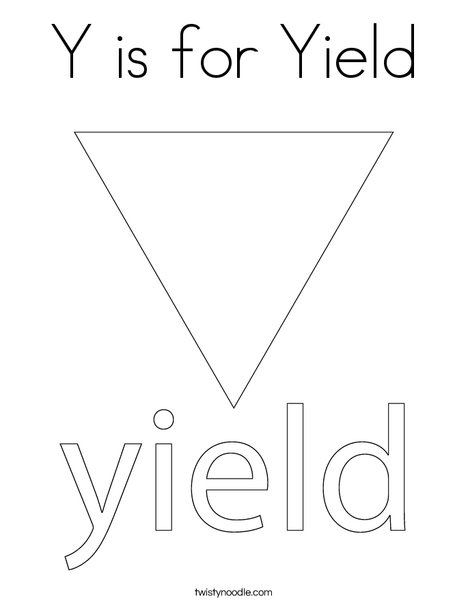 Yield Traffic Sign Coloring Page