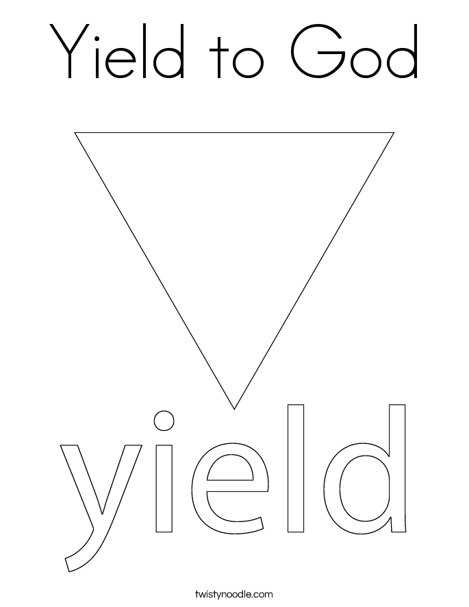 Yield to God Coloring Page