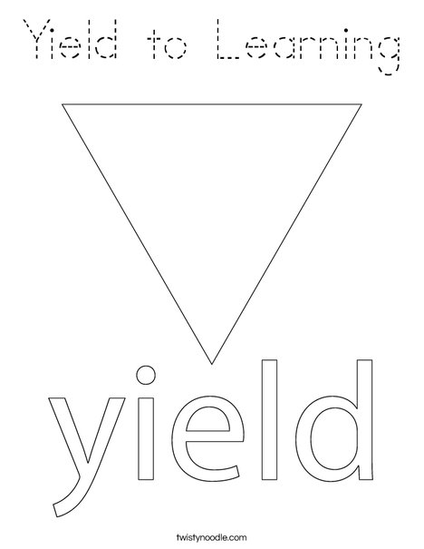 Yield Traffic Sign Coloring Page