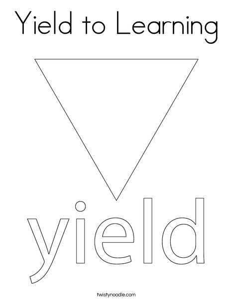 Yield Traffic Sign Coloring Page