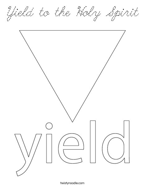 Yield Traffic Sign Coloring Page