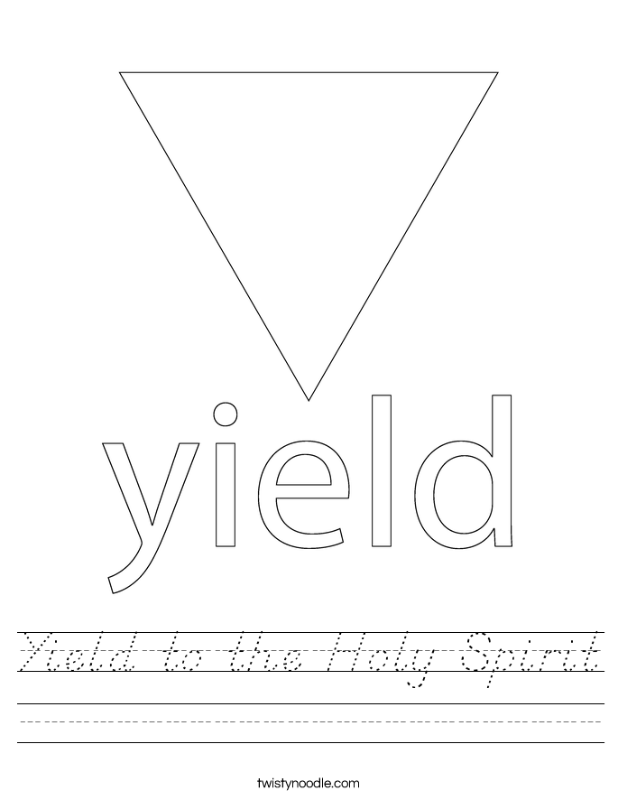 Yield to the Holy Spirit Worksheet