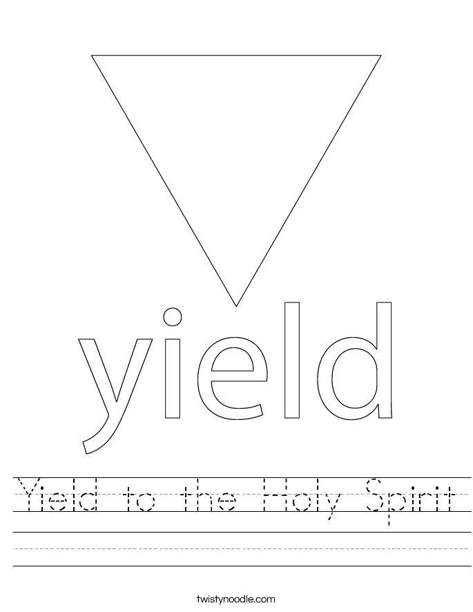 Yield to the Holy Spirit Worksheet