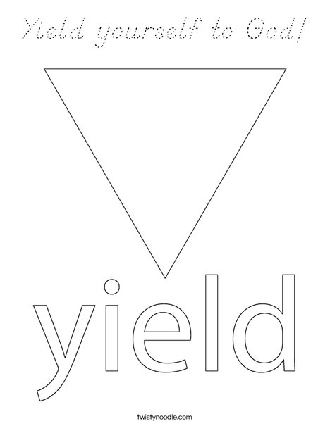 Yield Traffic Sign Coloring Page