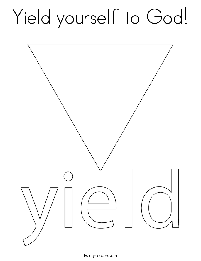 yield sign coloring page
