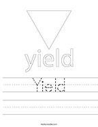Yield Handwriting Sheet