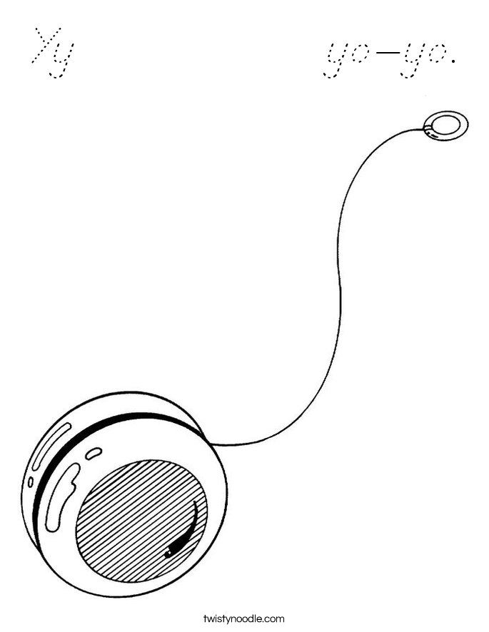 Yy             yo-yo. Coloring Page