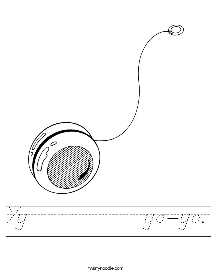 Yy             yo-yo. Worksheet