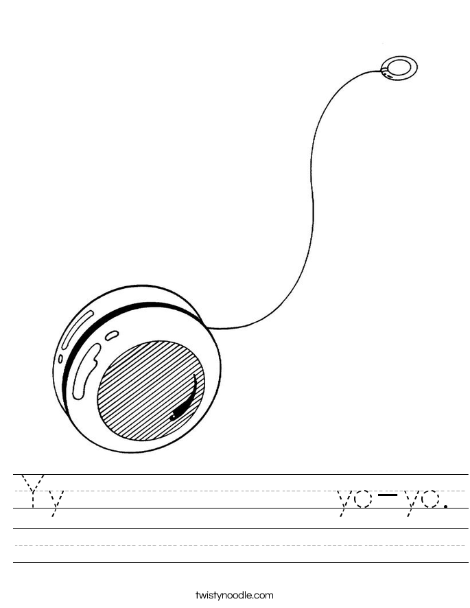 Yy             yo-yo. Worksheet