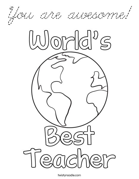 You are awesome! Coloring Page