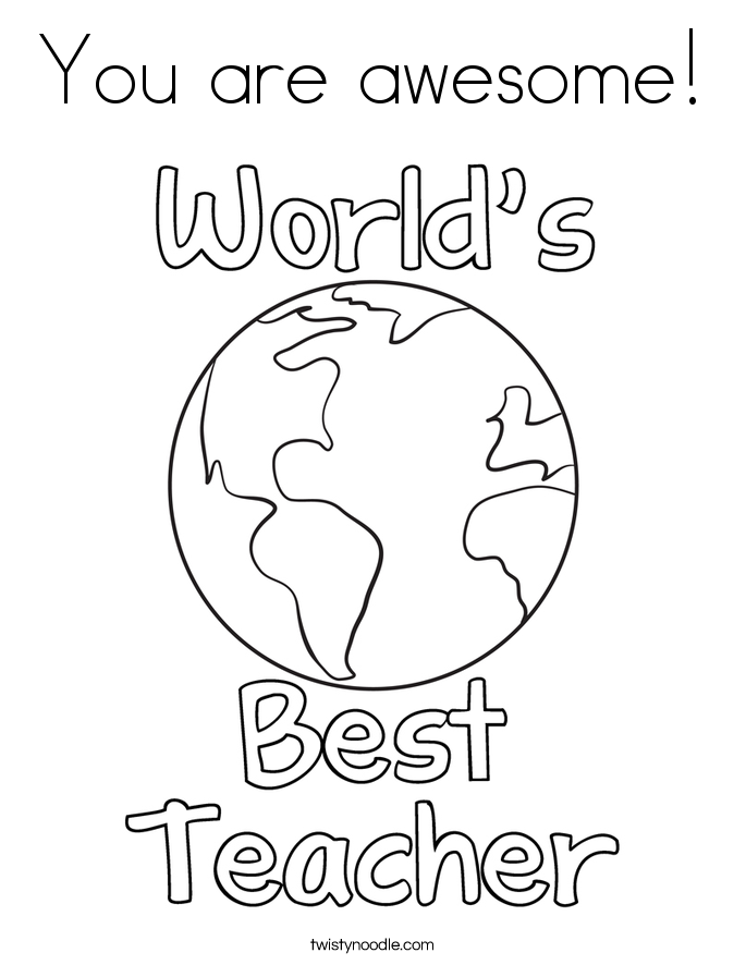 You are awesome! Coloring Page