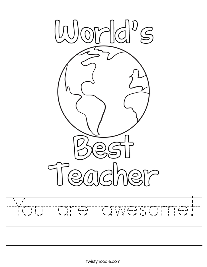 You are awesome! Worksheet